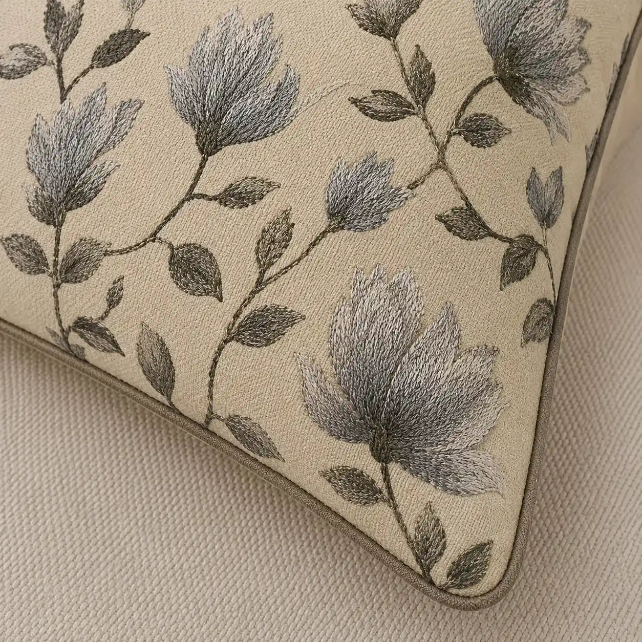 Slate Floral - Premium Cushion Cover