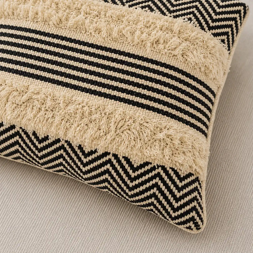 Monochrome weave - Premium Cushion Cover