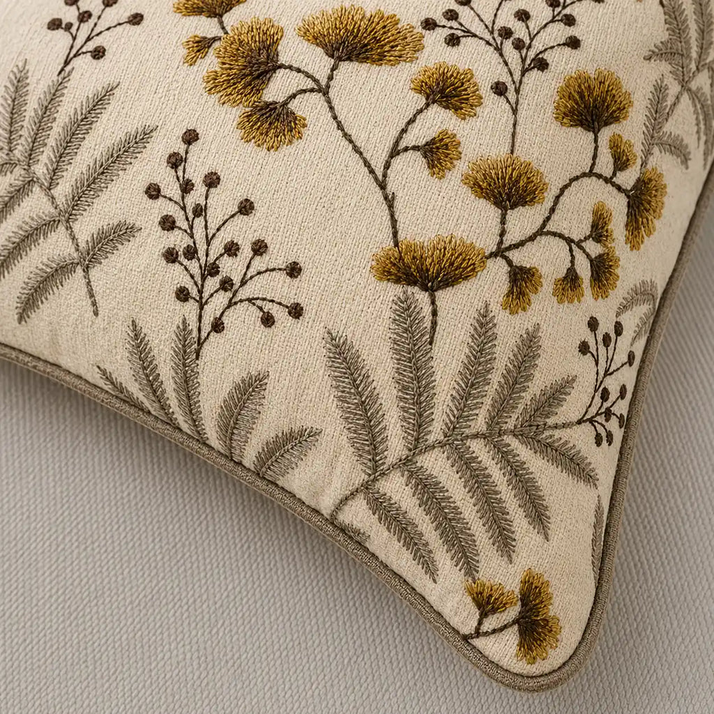 Mustard Meadow- Premium Cushion Cover