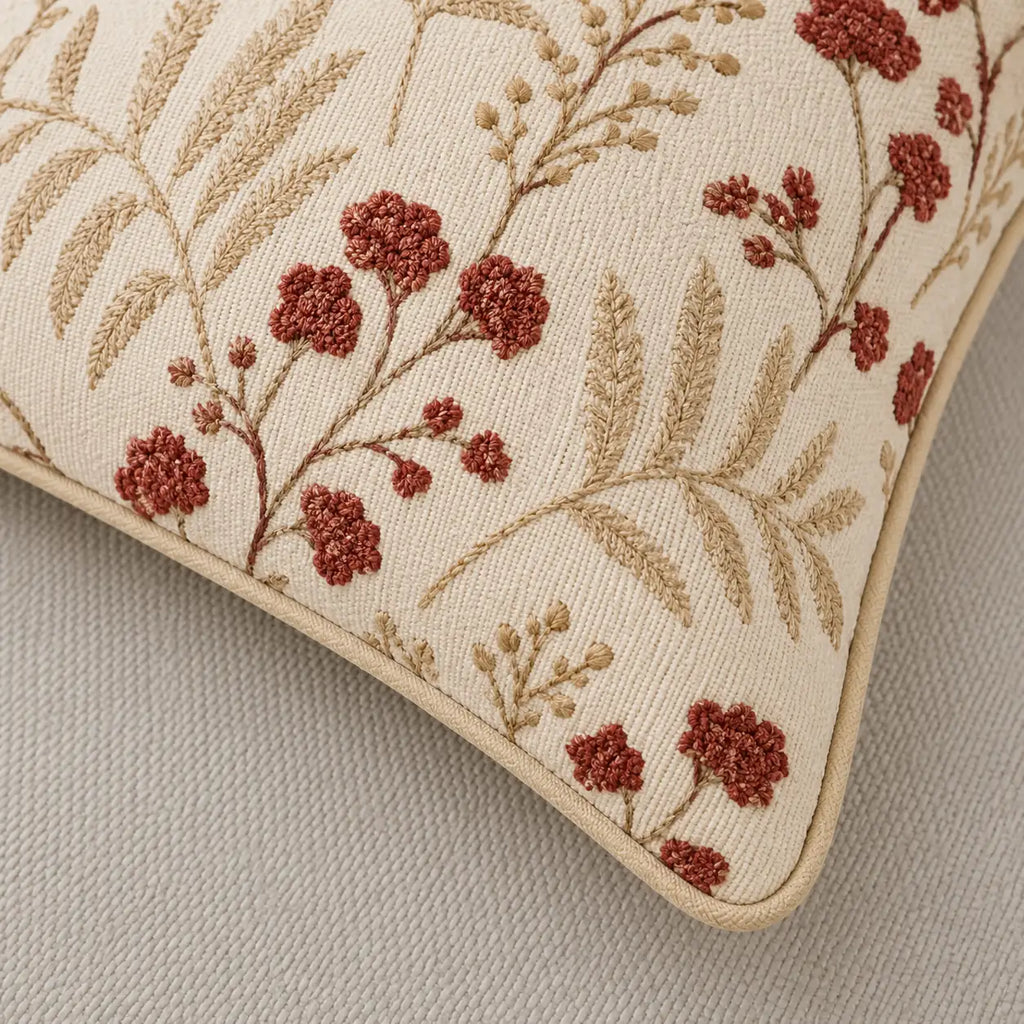 Rustic Meadow Blossom - Premium Cushion Cover