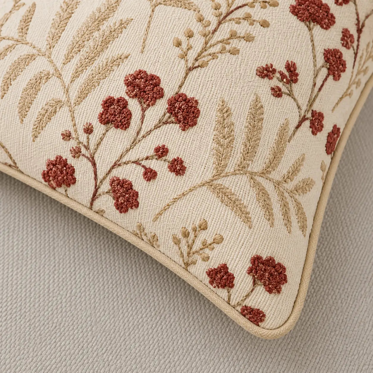 Rustic Meadow Blossom - Premium Cushion Cover