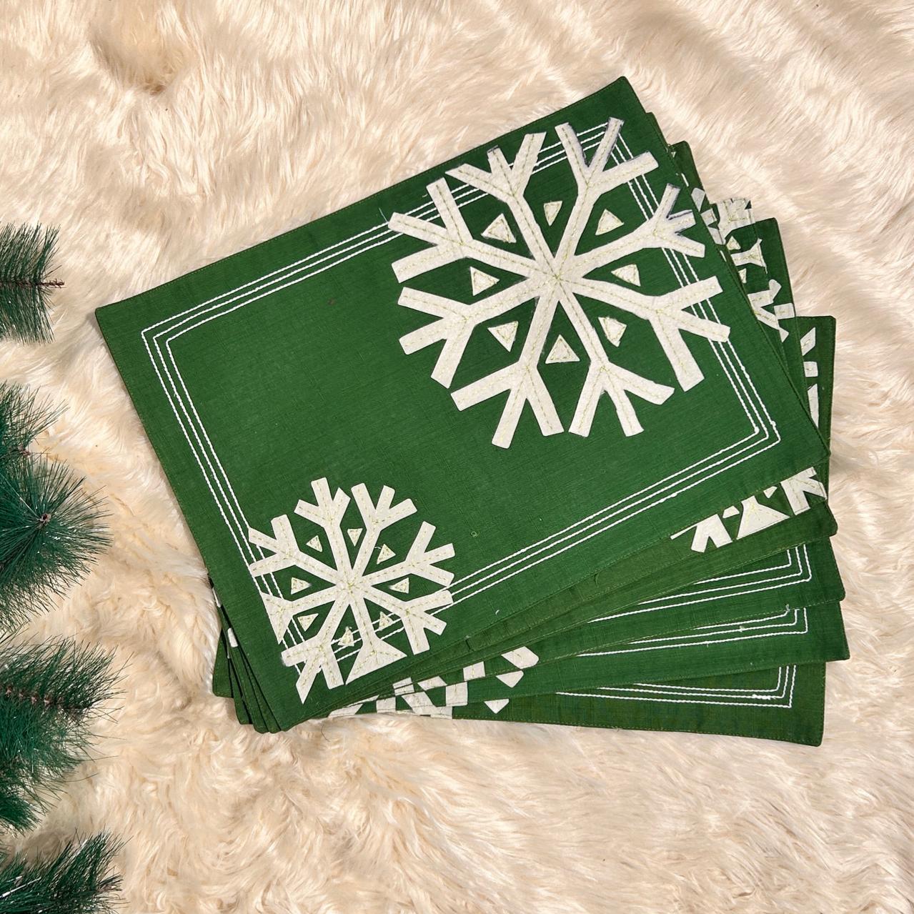 Cotton Table Mats set of 6 , 35cm X 50cm (14" X 20")