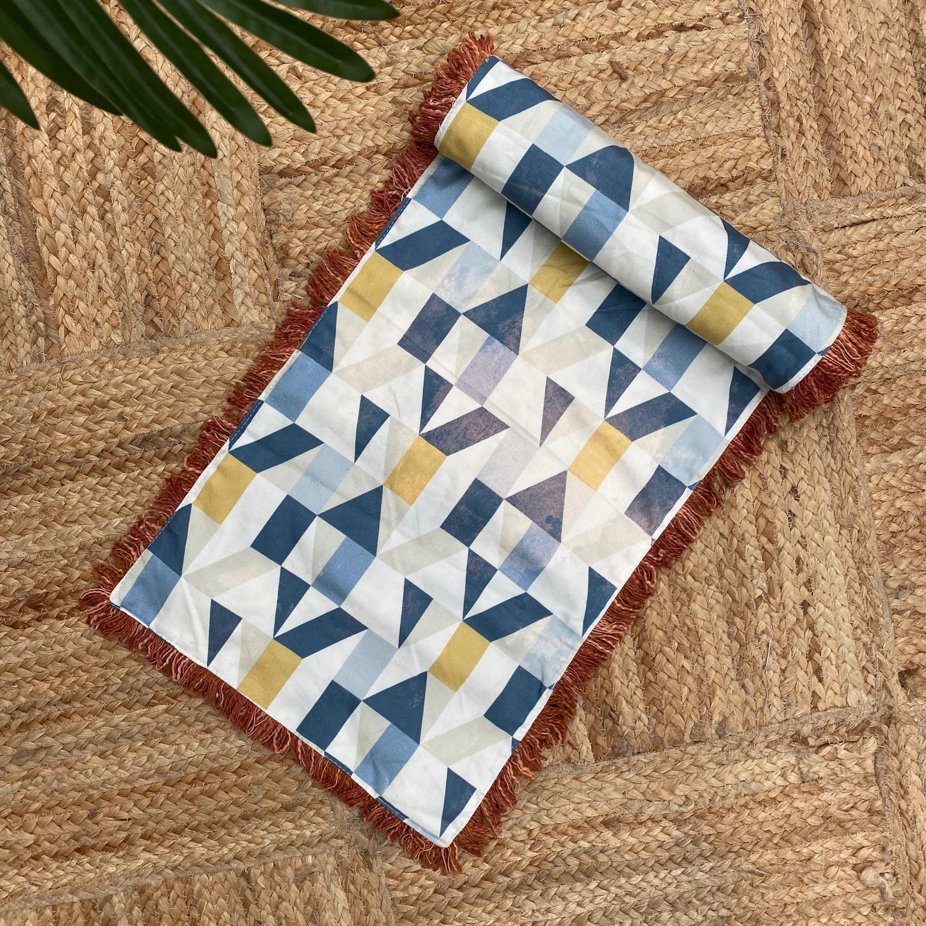 Cotton Printed Table Runner, Size:30cm x 182cm (12" x 72")