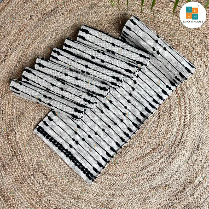 Cotton Boho Table Runner with Mats, Size:30cm x 182cm (12" x 72")
