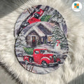 Christmas Themed Polyester Printed Table Placemat, Size:35cm (14")