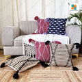 Cotton Boho Cushion Cover - Surplus set of 5, Size:40cm X 40cm (16" X 16")